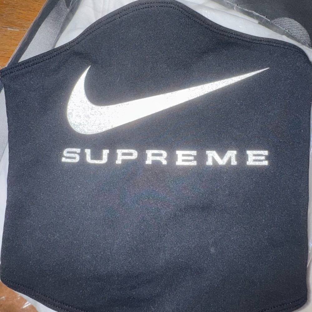 Supreme x Nike Black Reflective Face Mask Neck Warmer FW21